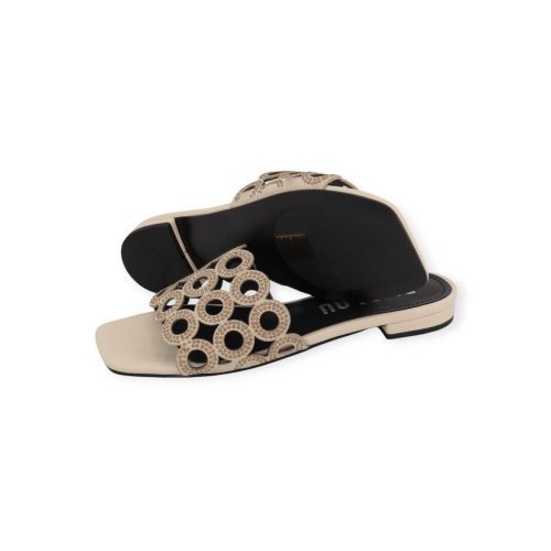 Bibi Lou Oribu muil in offwit leer voor dames. Bibi Lou Oribu muil in offwit leer voor dames.