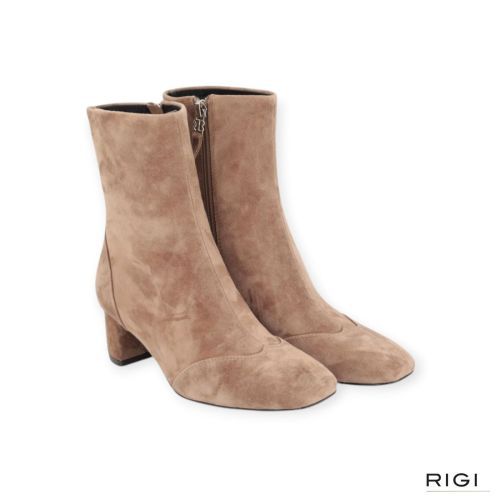 Bibi Lou Soren enkellaars voor dames in taupe suède. 