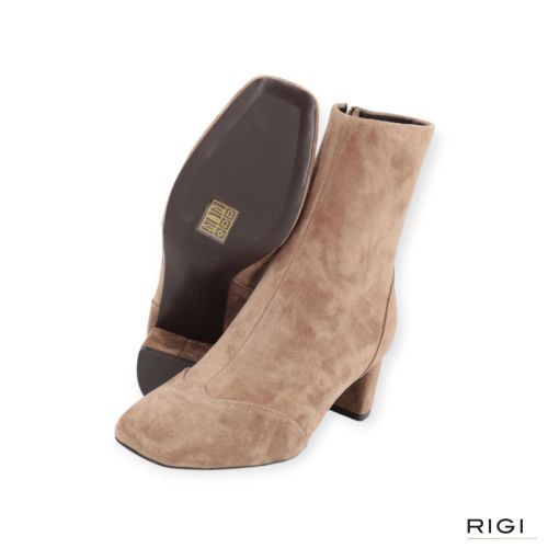 Bibi Lou Soren enkellaars voor dames in taupe suède. 