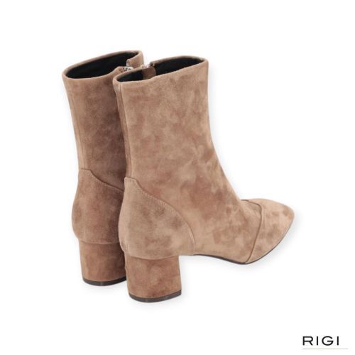 Bibi Lou Soren enkellaars voor dames in taupe suède. 