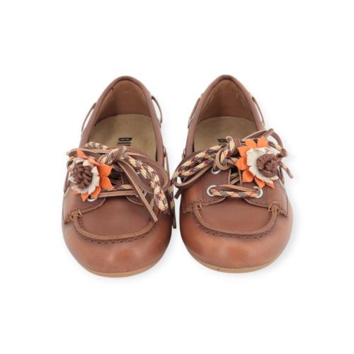 Bibi Lou Tana mocassin, bootschoen voor dames in cognac leer. 