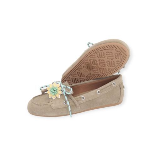Bibi Lou Tana mocassin, bootschoen voor dames in zand suède. 