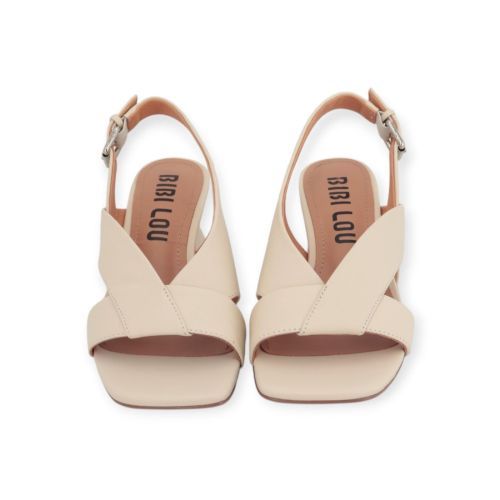 Bibi Lou Zia sandaal voor dames in offwit– butter leer voor dames. 
