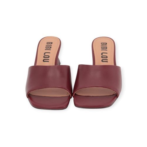 Bibi Lou Zia slipper in bordeaux leer voor dames. 