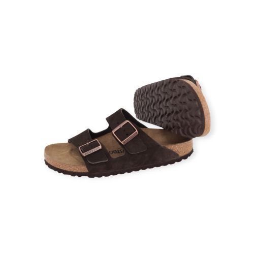 Birkenstock Arizona slipper in bruin voor dames en heren.