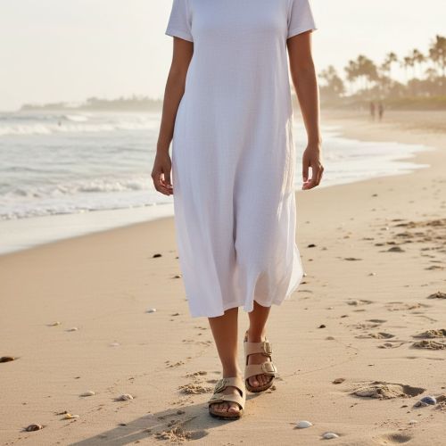 Birkenstock Arizona Big Buckle slipper in sandcastle / zand kleur.