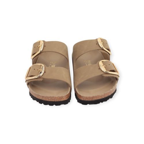 Birkenstock Arizona Big Buckle in taupe voor dames.