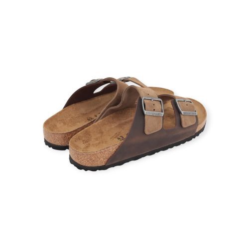 Birkenstock Arizone BS heren slipper in bruin suede/leer. Birkenstock Arizone BS heren slipper in bruin suede/leer.