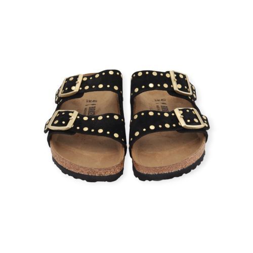 Birkenstock Arizona Rivet voor dames in zwart suede.