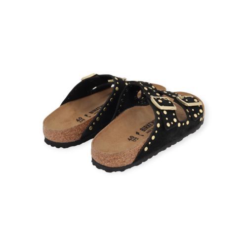 Birkenstock Arizona Rivet voor dames in zwart suede.