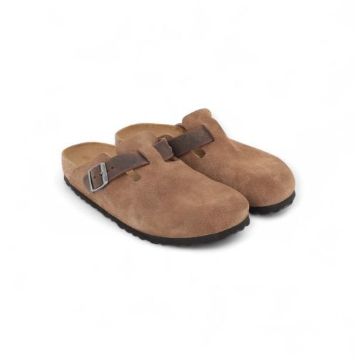Birkenstock Boston BS Mixed Leather Heren Dark Tea (Bruin) Birkenstock Boston BS Mixed Leather Heren Dark Tea (Bruin)