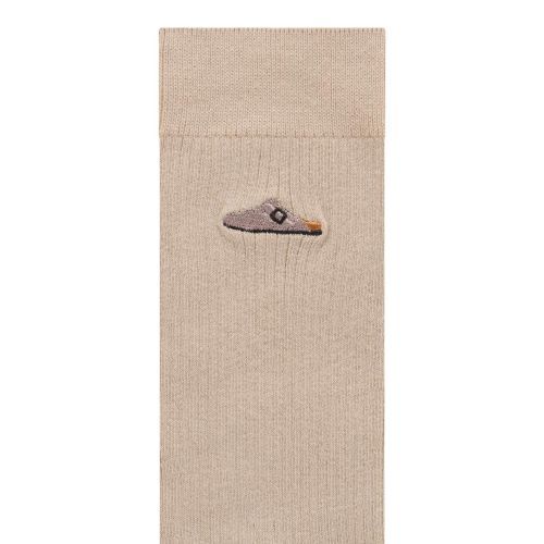 Birkenstock Cotton Ribbed socks voor dames en heren in beige. Birkenstock Cotton Ribbed socks voor dames en heren in beige.