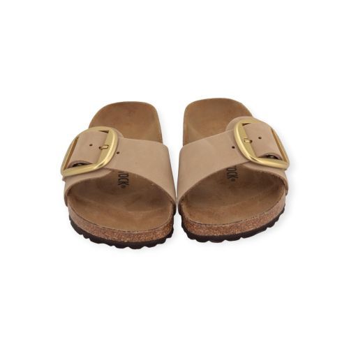 Birkenstock Madrid Big Buckle slipper zand nubuck.
