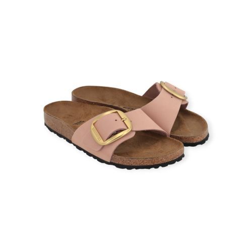 Birkenstock Madrid Big Buckle slipper roze nubuck.
