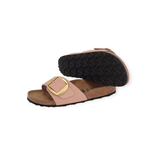 Birkenstock Madrid Big Buckle slipper roze nubuck.