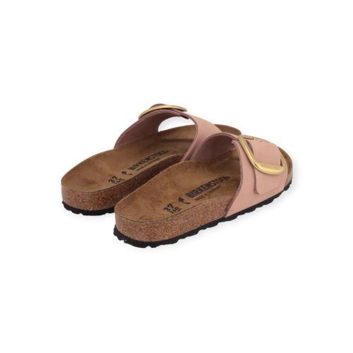 Birkenstock Madrid Big Buckle slipper roze nubuck.