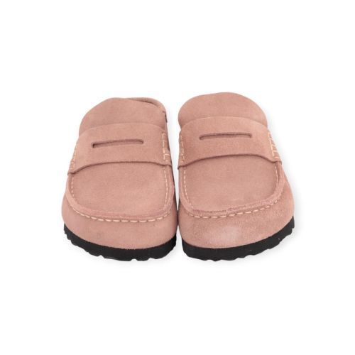 Birkenstock Naples Wrapped in roze suède voor dames. Birkenstock Naples Wrapped in roze suède voor dames.