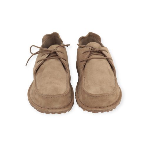Birkenstock Utti Lace in taupe suède voor dames en heren. 