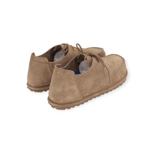 Birkenstock Utti Lace in taupe suède voor dames en heren. 