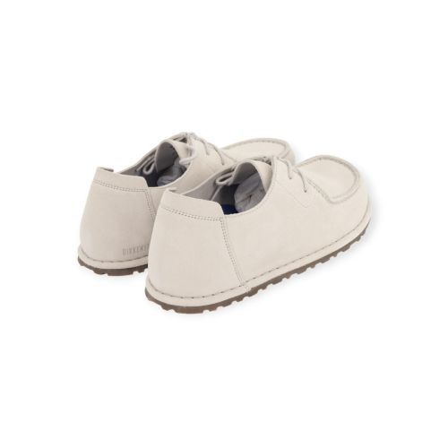 Birkenstock Utti Lace in off wit (antique white) suède voor dames. 