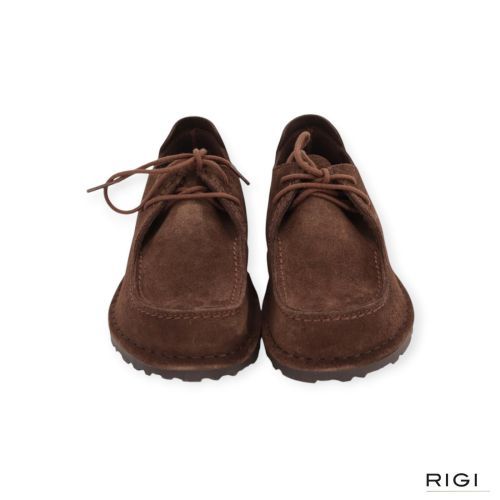 Birkenstock Utti Lace veterschoen in donkerbruin suède voor dames en heren.