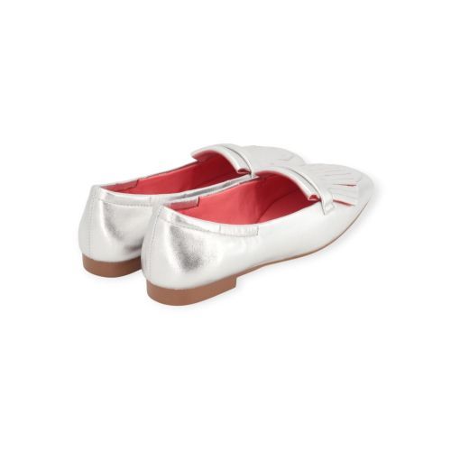 BlackRose Romeo mocassin in zilver shining leer voor dames. 