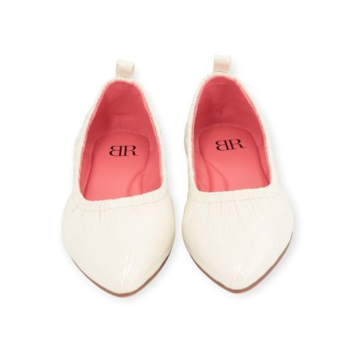 Blackrose Venice mocassin in offwit lakleer voor dames. 