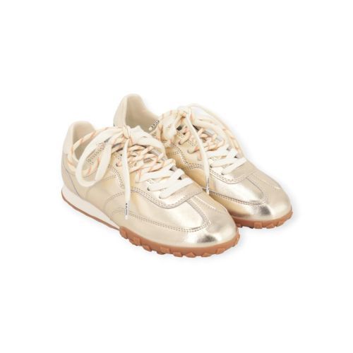 Boax Strike 3002 sneaker voor dames in goud shining leer.