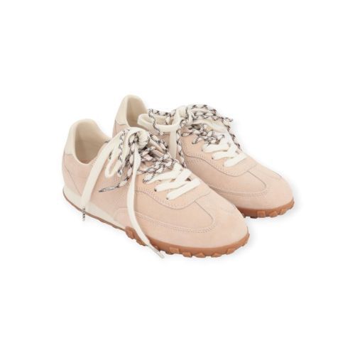 Boax Strike 3034 sneaker voor dames in zand suède. 