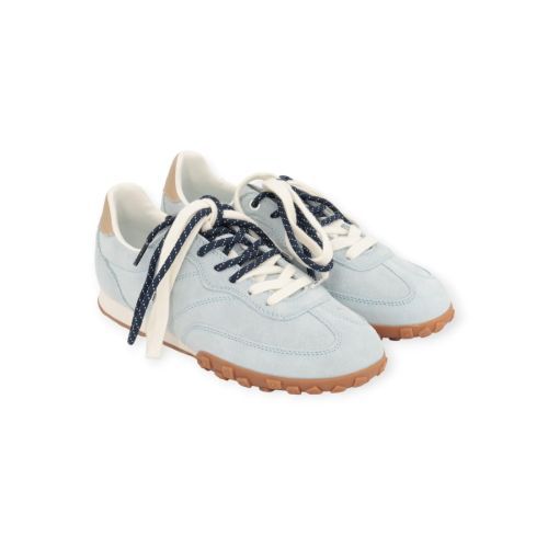 Boax Strike 3038 sneaker voor dames in lichtblauw suède. 