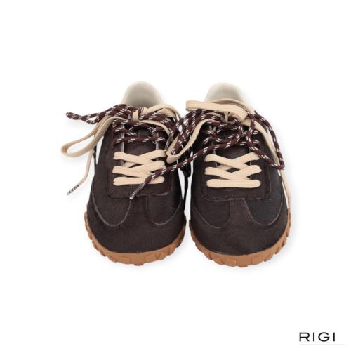 Boax Strike sneaker in bruin pony voor dames. 