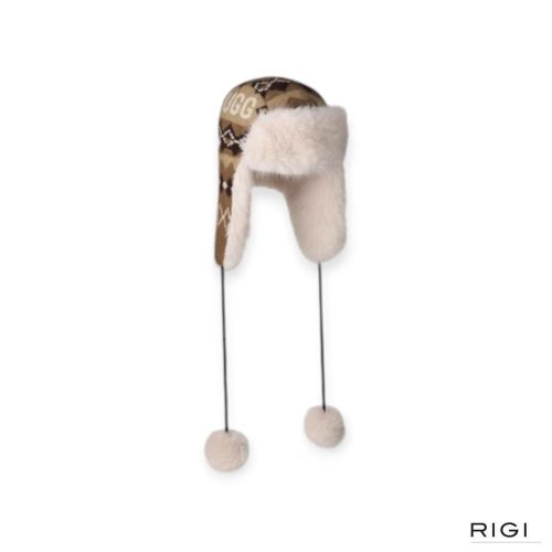 Ugg Braylee Uggisle Flaphat, muts in CFFG bruin, beige voor dames en heren. Ugg Braylee Uggisle Flaphat, muts in CFFG bruin, beige voor dames en heren.