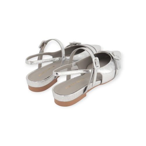 Bruno Premi 0108 ballerina in zilver leer voor dames.