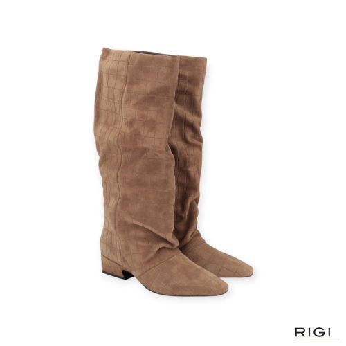 Bruno Premi B00202X laars in taupe crocco suède voor dames. 