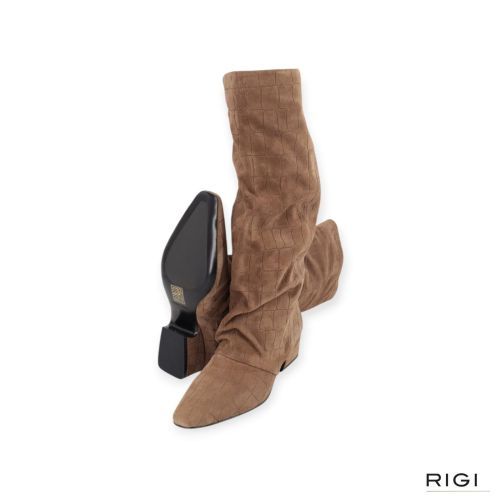 Bruno Premi B00202X laars in taupe crocco suède voor dames. 