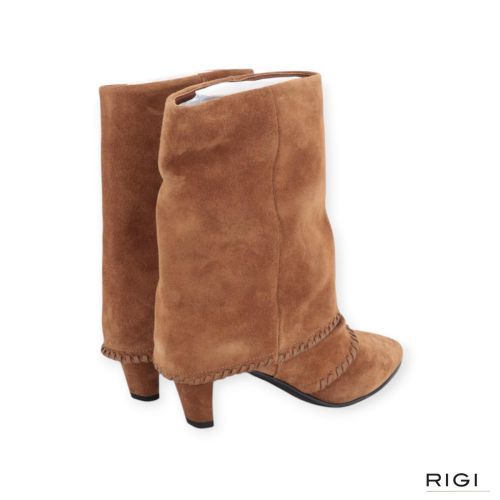 Bruno Premi B01103X enkellaars in cognac suède voor dames.