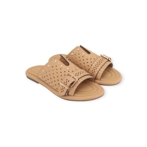 Bruno Premi dames slipper in camel leer. Bruno Premi dames slipper in camel leer.
