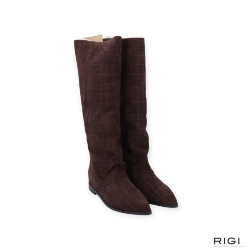 Bruno Premi B05801X laars in donkerbruin crocco suède voor dames. 