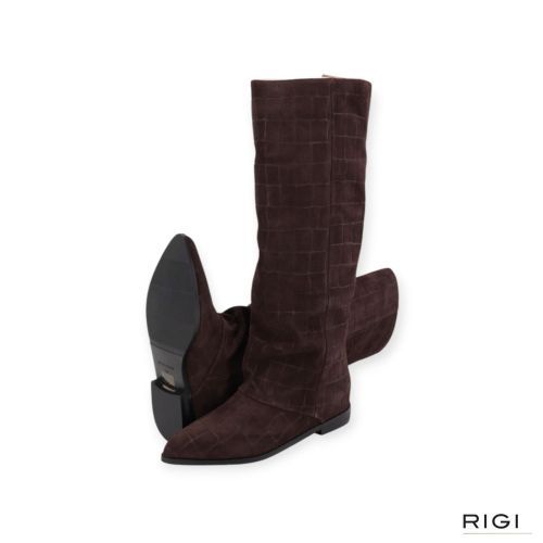 Bruno Premi B05801X laars in donkerbruin crocco suède voor dames. 