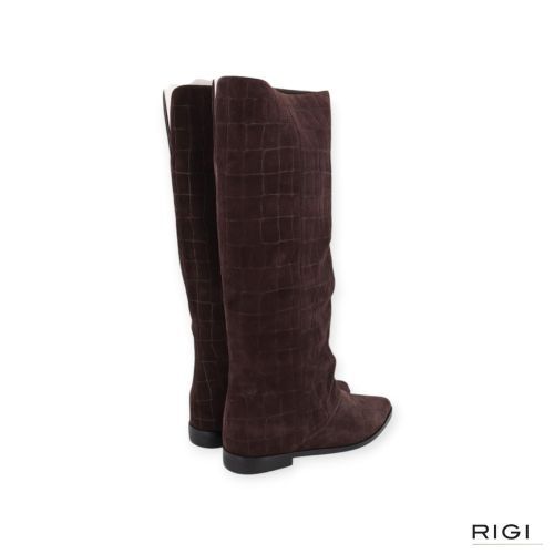 Bruno Premi B05801X laars in donkerbruin crocco suède voor dames. 
