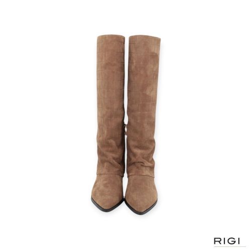 Bruno Premi B05801X laars in taupe crocco suède voor dames. 