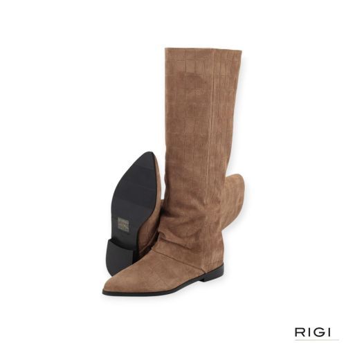 Bruno Premi B05801X laars in taupe crocco suède voor dames. 