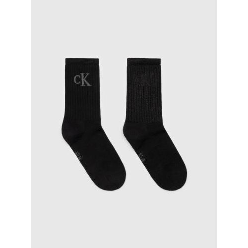 Calvin Klein Kousen Zwart dames (701229467001 CKJ Woman Sock 2P Glossy Ri - 701229467001 CKJ Woman Sock 2P) - Rigi