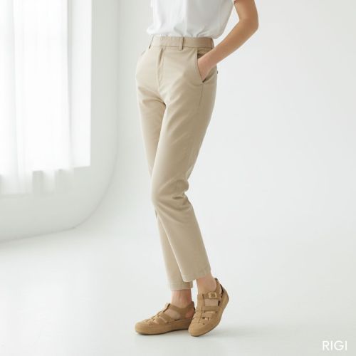 Candice Cooper Rock T-Bar dames sneaker in beige suede.