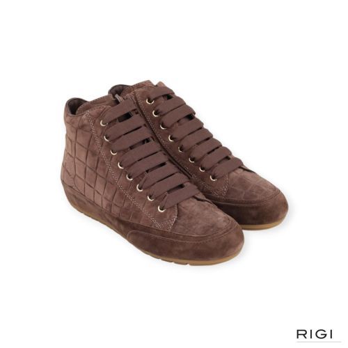 Candice Cooper Twist Plus Woman voor dames in bruin crocco suède. 