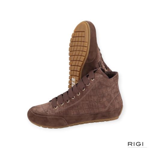 Candice Cooper Twist Plus Woman voor dames in bruin crocco suède. 