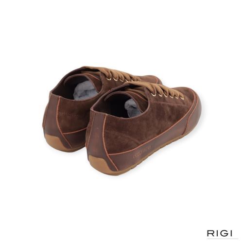 Candice Cooper Twist Woman Dark voor dames in bruin suède met leer. 