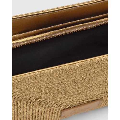 Castaner Bali Clutch voor dames in raffia goud Castaner Bali Clutch voor dames in raffia goud