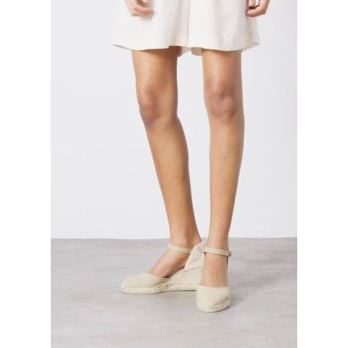 Castaner Carol espadrille dames sleehak in zand kleur. 