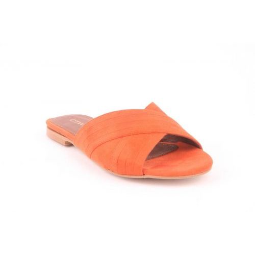 Catwalk dames slipper suede orange (Laura).